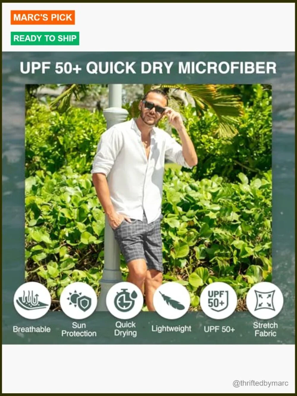 Men's Stretch Hybrid Boardshorts UPF 50+ Quick Dry 21 Inch